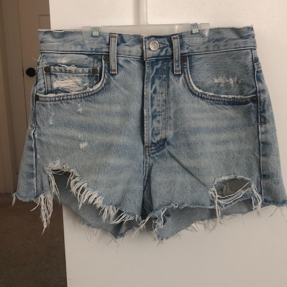 AGOLDE Parker Distressed Denim Shorts